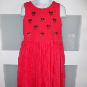 Disney Minnie Mouse Red Tulle Sleeveless Dress Size 7 Girl's